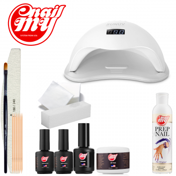 Набір для нарощування нігтів My Nail (для новчіков) з лампою SUN 5 на 48 Вт