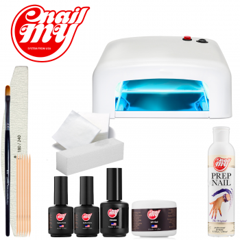 Набір для нарощування нігтів My Nail (для новчіков) з УФ лампою 818 на 36 Вт