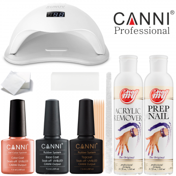 Стартовий набір гель-лаків Canni з UV / LED лампою SUN 5 на 48 Вт: купити за кращою ціною в Україні