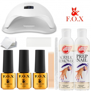 Стартовий набір гель-лаків FOX з UV / LED лампою SUN 5 на 48 Вт: купити за кращою ціною в Україні