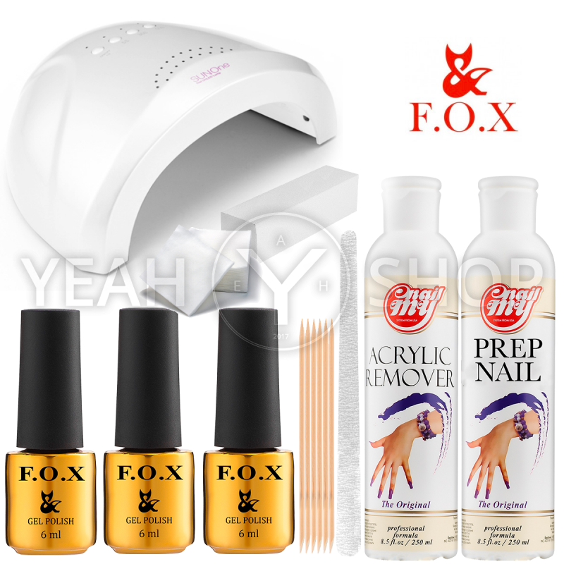 Стартовий набір гель-лаків FOX з UV / LED лампою SUN One на 48 Вт: купити за кращою ціною в Україні