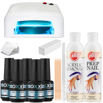 Стартовий набір гель-лаків Oxxi з УФ лампою на 36 Вт (Pro)
