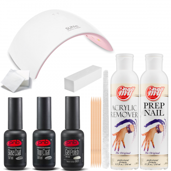 Стартовий набір гель-лаків PNB з лампою SUN 9