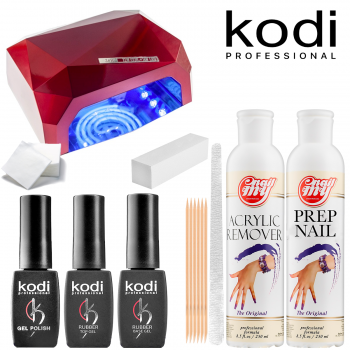 Стартовий набір гель-лаків Kodi з LED + CCFL лампою на 36 Вт