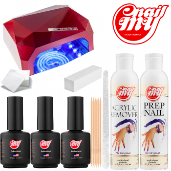 Стартовий набір гель-лаків My Nail з LED + CCFL лампою на 36 Вт