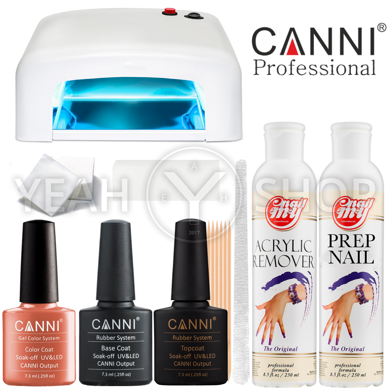 Стартовий набір гель-лаків Canni з УФ лампою на 36 Вт: купити за кращою ціною в Україні