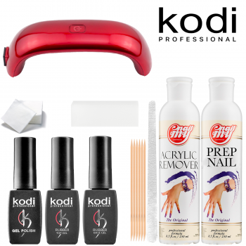 Стартовый набор гель-лаков Kodi с LED лампой на 9 Вт