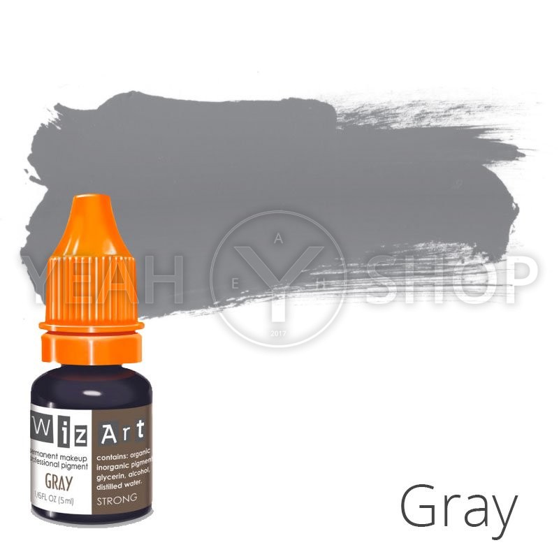 Пігмент для татуажу WizArt Strong Gray 5 мл: купити за кращою ціною в Україні