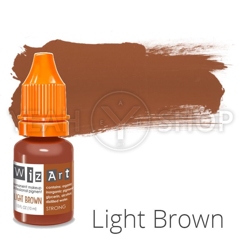 Пігмент для татуажу WizArt Strong Light Brown 10 мл: купити за кращою ціною в Україні
