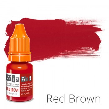 Пігмент для татуажу WizArt Strong Red Brown 10 мл: купити за кращою ціною в Україні