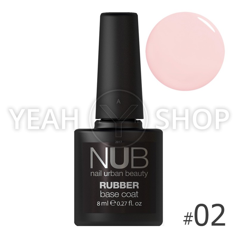 NUB RUBBER BASE COAT №02 Каучуковая основа под гель-лак 8 мл купить по лучшей цене в Украине