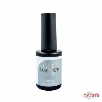 База і топ для гель-лаку 2 в 1 Naomi Gel Base  Top Сoat 12 мл