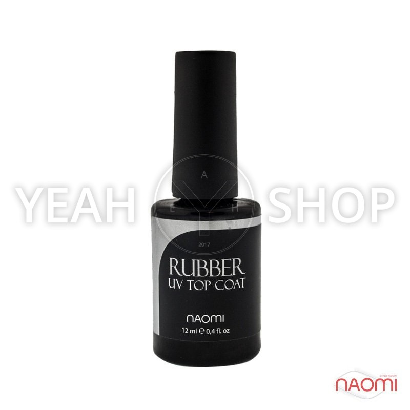 Закрепитель гель-лака 12 мл Naomi Rubber UV Top Coat купить по лучшей цене в Украине