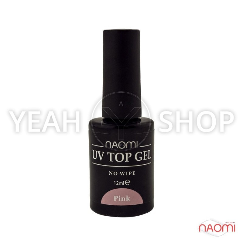 Закріплювач гель-лаку 12 мл Naomi UV Top Gel No Wipe Pink: купити за кращою ціною в Україні