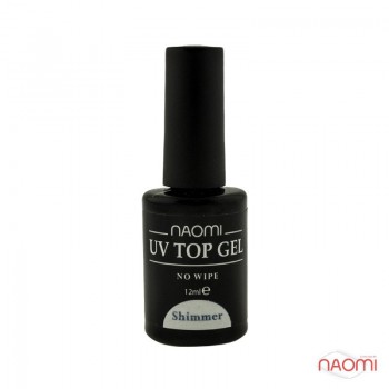 Закріплювач гель-лаку 12 мл Naomi UV Top Gel No Wipe Shimmer