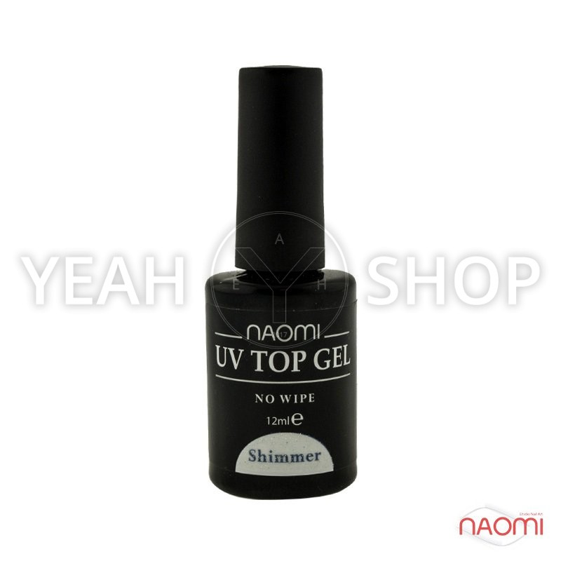 Закріплювач гель-лаку 12 мл Naomi UV Top Gel No Wipe Shimmer: купити за кращою ціною в Україні