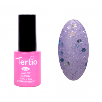 Гель лак №188 (бузковий з великими блискітками) 10 мл Tertio