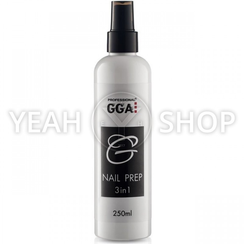 Засіб для зняття липкого шару, дезінфекції та знежирення нігтів GGA Nail Prep 3in1: купити за кращою ціною в Україні